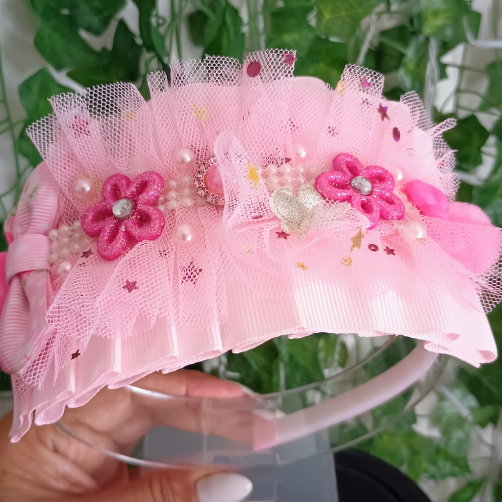 Handmade Adorned Hair Accesories Floral Headband🎀✨